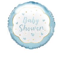 Folinis balionas „Baby Shower“, šviesiai mėlynas, 46 cm