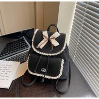 Dual-shoulder Bag - Niche Design, Casual Schoolbag for Leisure Use, Lightweight Travel Backpack rožinė