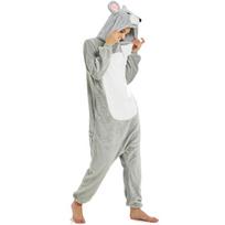Pelės kombinezonas, Suaugusiųjų Cosplay kostiumas Kigurumi Animacinis pižama Helovinui Viengubas pižama Žieminis namų drabužis S