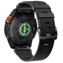 QuickFit 22mm 26mm nailoninis dirželis skirtas Garmin Fenix ​​7 7X 6X Pro / Epix Pro Gen 2 51mm 47mm / Fenix6 5Plus 5XPlus pinta laikrodžio apyrankė QuickFit 22mm juoda