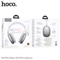 HOCO W65 Plus ANC Triukšmo Slopinimo Bluetooth Ausinės Ant Ausų Belaidės Didelės Ausinės Hifi Garsas Sportinės Ausinės Su Mygtuku sidabras