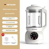 OSTMARS Sienas laužantis sojų pieno gaminimo aparatas: Tylus, daugiafunkcis, visiškai automatinis, išmanus maisto gaminimo aparatas 1-2 asmenims 10 blade steel knife balta