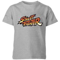 Street Fighter Logo Kids' T-Shirt - Grey - 3-4 Years 130