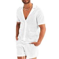 Men's Summer Sports Suit Short Sleeve + Shorts 2 Piece Set M balta