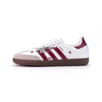 Adidas Originals SAMBA OG Slip Resistant Abrasion Resistant Low top Skateboard Shoes Women's White Red B75806(Team935-) 37⅓