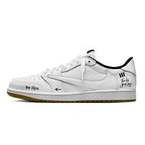 Jordan x Travis Scott Air Jordan 1 Act Now Oda Žemi Vintage Krepšinio Batai Moteriški Balti DZ4137-700(Komanda1896-) 36
