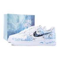 Nike Air Force 1 Icelike Spirit Sheep Neslystantys Atsparūs trinčiai Žemi Kateboardo Batai Unisex Mėlyni Balti CT1990-100(Team836-) 36.5