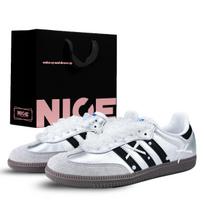 Adidas Originals SAMBA OG Slip Resistant Abrasion Resistant Low top German Army Trainers Unisex B75806(team2459-BOX) 35⅔