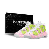 Nike Air More Uptempo Girlish, Cute, Girlfriend Abrasion Resistant Mid top Vintage Basketball Shoes Women's Pink Box DH9719-100(Team1677-) 40
