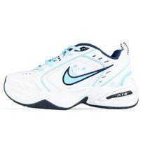 Nike Air Monarch 4 Slip Resistant Slip Resistant Low top Chunky Sneakers Unisex Blue White 415445-102(Team667-) 35.5
