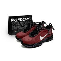 Nike Air Monarch 4 Cushioning Height Increasing Abrasion Resistant Low top Chunky Sneakers Unisex Red Black 415445-001(Team1077-) 38