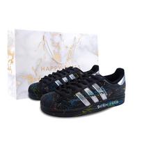 Adidas Originals SUPERSTAR Born Free, Speciali dėžutė Žemi krepšinio batai Unisex Juoda Sidabrinė EG4959(Team886-SBOX) 42⅔