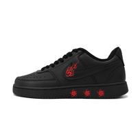Nike Court Vision Low Flaming Red Ball Synthetic Leather Abrasion Resistant Low top Skateboard Shoes Unisex Red DH2987-002(Team1539-) 40