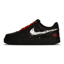 Nike Court Vision Low Cushioning Low top Skateboard Shoes Unisex Black Red DH2987-002(Team49-) 40.5