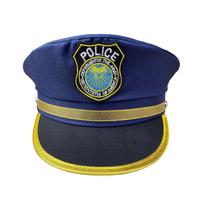 Vaikų policininko kepurė Helovino vakarėliui Ženklelis Policininko skrybėlė Cosplay kostiumo kepurė Vaikams Mokyklos teatro vaidmenų žaidimui Galvos apdangalas 1 mėlyna