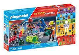 Konstruktorius Playmobil Action Heroes Mano Figūrėlės: Ugniagesių Gelbėjimas 71468