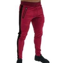Vyriškos elastinės juostos Slim Fit kelnės sportinės vilnos kelnės Laisvalaikės siauros sportinės kelnės M raudona