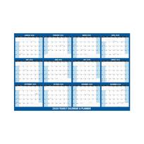 2026 Yearly Wall Calendar Planner Large Monthly Layout Laminated Reusable for Office Home School Scheduling One Size