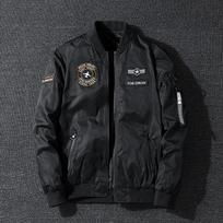 Thin Spring and Autumn Jacket Men's Baseball Uniform Men's Top Youth Casual Flight Jacket Men's Loose Coat Men M juoda