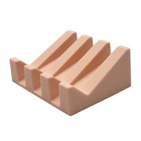 Silicone Soap Holder: Creative, Non-slip, Washable Draining Pad for Household Use šviesiai rausvos spalvos