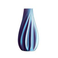 PLA Tabletop Vase Twisted Decorative Vase Trendy 3D Printed Flower Vases  Office Tabletop Ornaments 9.1*9.1*18CM mėlyna