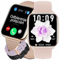 Smartwatch Damski Polskie Menu Rozmowy Puls Ciśnienie Sport Amoled 4 Paski
