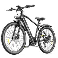 T8 Elektrinis miesto dviratis, 48V 13Ah baterija, Shimano 7 pavarų sistema juoda