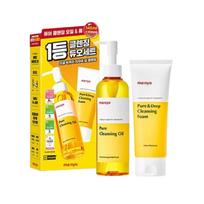 ma:nyo Pure Cleansing Oil 145ml & Pure Deep Cleansing Foam 100ml Duo Set | Korean Double Cleansing Set for Makeup, Sebum & Daily Pore Care Duo Set
