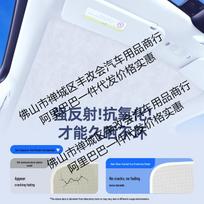 Volvo XC60/V40 Sunroof Silicone Honeycomb Color-Changing Sunshade for Heat Insulation and Sun Protection 2025 EM90 pilka spalva