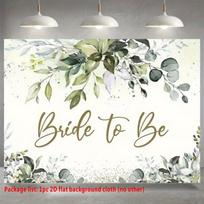 2D Eucalyptus Greenery Backdrop Bride To Be Engagement Party Background 47.2x31.5inch/120*80cm