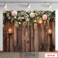 2D Farmhouse Style Backdrop for Engagement Photos and Gender Reveal 47.2x31.5inch/120*80cm