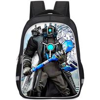 Skibiditoilet Titan Cameraman TV Man Anime Cartoon Backpack Double Small (Preschool) 1 spalva
