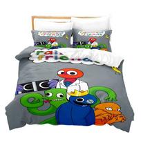 Cheerful Rainbow Friends Quilt Cover Set Perfect For Kids And Adults Four People,135x200cm/53.1*78.7in