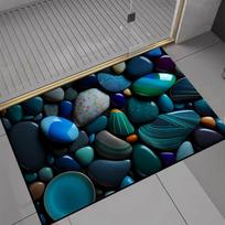 3D Pebble Diatom Mud Non-Slip Bathroom Floor Mat - Water-Absorbent, Easy-to-Clean Entrance Mat 40x60cm