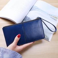 Women's Long Wallet with Wrist Strap - Multi-Card Slots, Large Capacity, Multi-Functional Money Clip