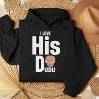 I LOVE HER HIS Bubu Dudu Bear Sweatshirt Cute Matching Couple Hoodies Anniversary Gift Clothing Men Women Tops M
