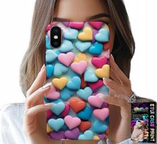 Etui Do Iphone Xs Max - Kolorowe Serca Możliwość Personalizacji
