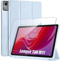 Coque + Verre Trempé pour Lenovo Tab M11, Protection Antichoc Hybride avec Fonction Support - Bleu
