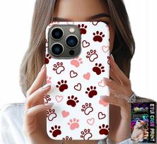 Etui Do Iphone 15 Pro Max - Psie Łapki Na Białym Tle, Pies, Kot, Miś