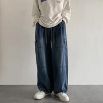 Y2k Black Baggy Cargo Džinsai Kelnės Vyriškos Gatvės Apranga Laisvalaikio hipių bėgiojimas Plačios kojos Oversize Ilgos vyriškos džinsinės kelnės M mėlyna