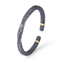 Chiba Taiyin [Wuteng] Möbius Ring Bracelet for Men, Personalized Vintage Black Gold, Niche Versatile Open Cuff