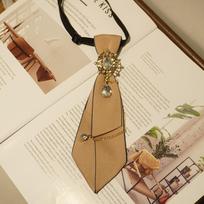 Choker Bow Tie Crystal Pre-tied Tie Y2K Zinc Zinc Alloy Rhinestone Necktie  Students Style 2