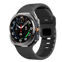 For Samsung Galaxy Watch Ultra Strap 47mm Accessories wristband belt Sport Silicone correa Bracelet Galaxy Watch 7 8 ultra band Galaxy Watch Ultra juoda