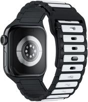 Sport Band For Apple Watch Straps 45mm 49mm 44mm 42mm 46mm 40 41mm wrist Bracelet correa IWatch Series 10 SE 9 8 7 6 5 4 Ultra 40mm 41mm 42(S10)mm juoda balta spalva