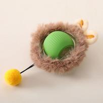 NEW Imitate Mouse Tail Smart Cat Indoor Playing Gift Electric Cat Ball Interactive for Cats Pet for Kitten Training žalia
