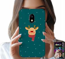 Etui Do Samsung Galaxy J5 2017 - Renifer Na Zielonym Tle Świąteczne Wzory