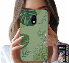 Etui Do Samsung Galaxy J5 2017 - Zielone Liście Roślinne Wzory Plecki