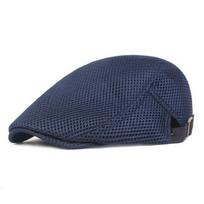 Men Mesh Adjustable Peaked Cap Beret Hat Golf Hat Breathable tamsiai mėlyna spalva