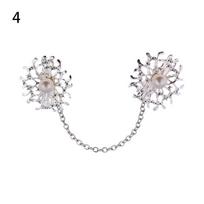 Rhinestone Decoration Retro Carved Flower Sweater Blouse Pin Cardigan Clip Shirt Collar Pins Duck Clip Clasps Shawl Brooch