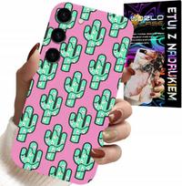 Etui Do Samsung Galaxy S23 - Kaktusy, Kaktus Na Różowym Tle + Folia